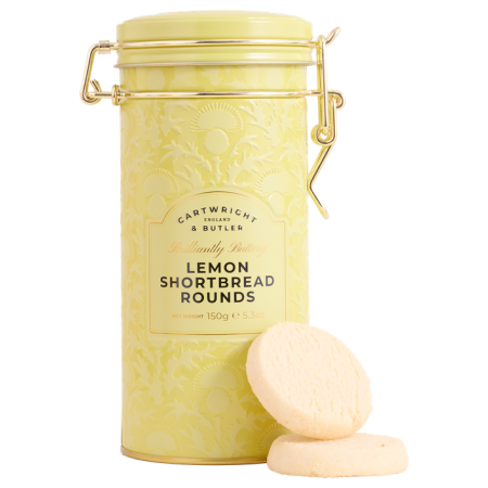 C&B - Lemon Zest Shortbread Rounds in Tin 150g